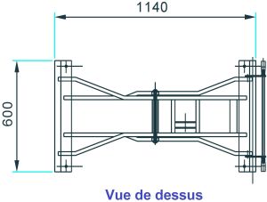 Chariot de manutention de cercueil à hauteur variable