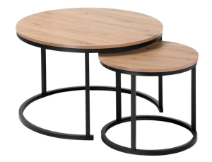 2 tables basses gigognes rondes lenny (la redoute)