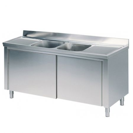 Meubles bas en inox avec bac(s)