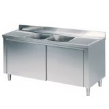 Meubles bas en inox avec bac(s)