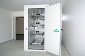 Cellule réfrigérante pour pompes funèbres, un exemple de réalisation ELCYA